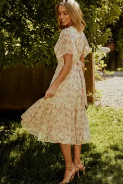 Baltic Born Iris Midi Dress | Blush Floral