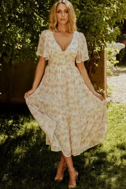 Baltic Born Iris Midi Dress | Blush Floral