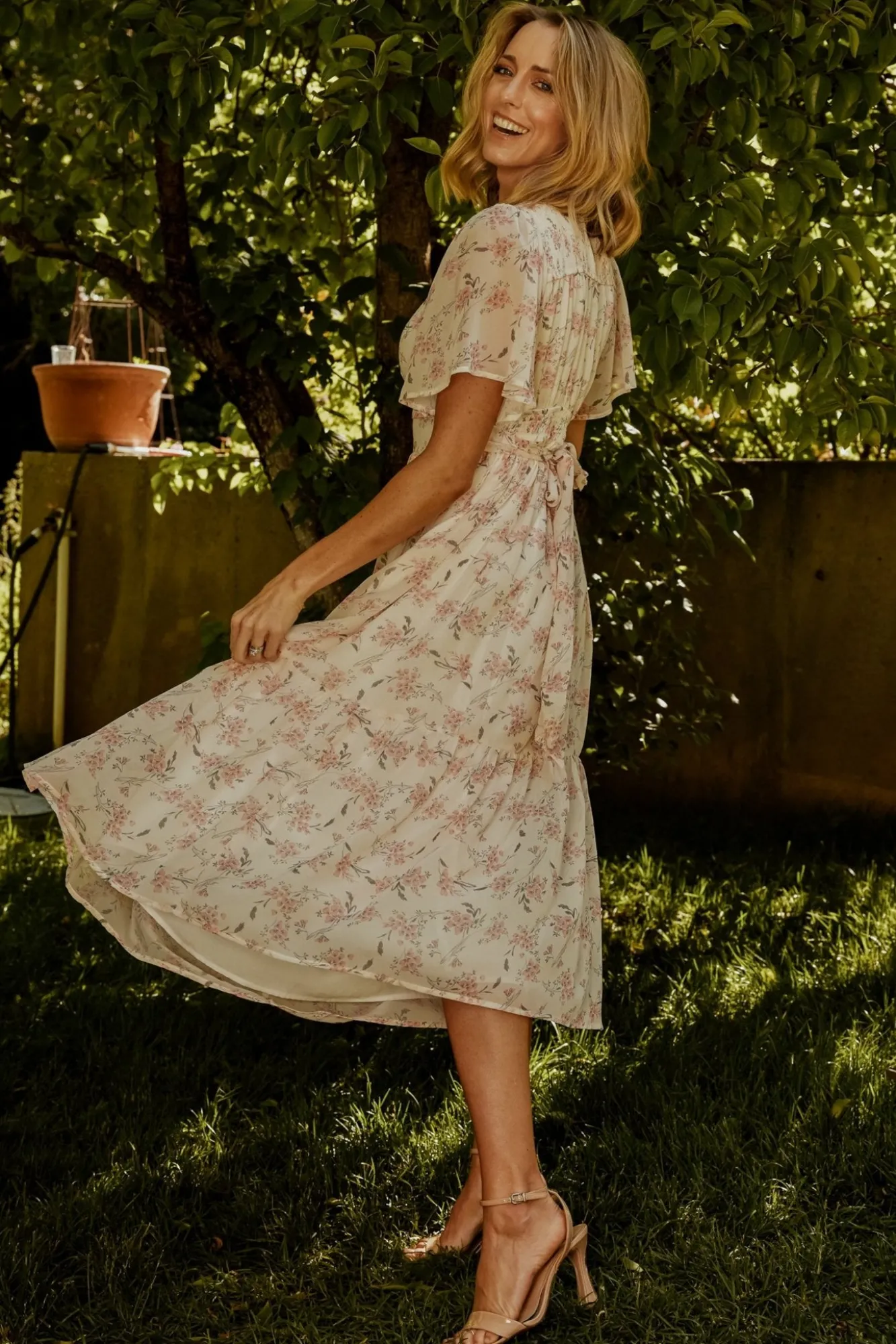 Baltic Born Iris Midi Dress | Blush Floral