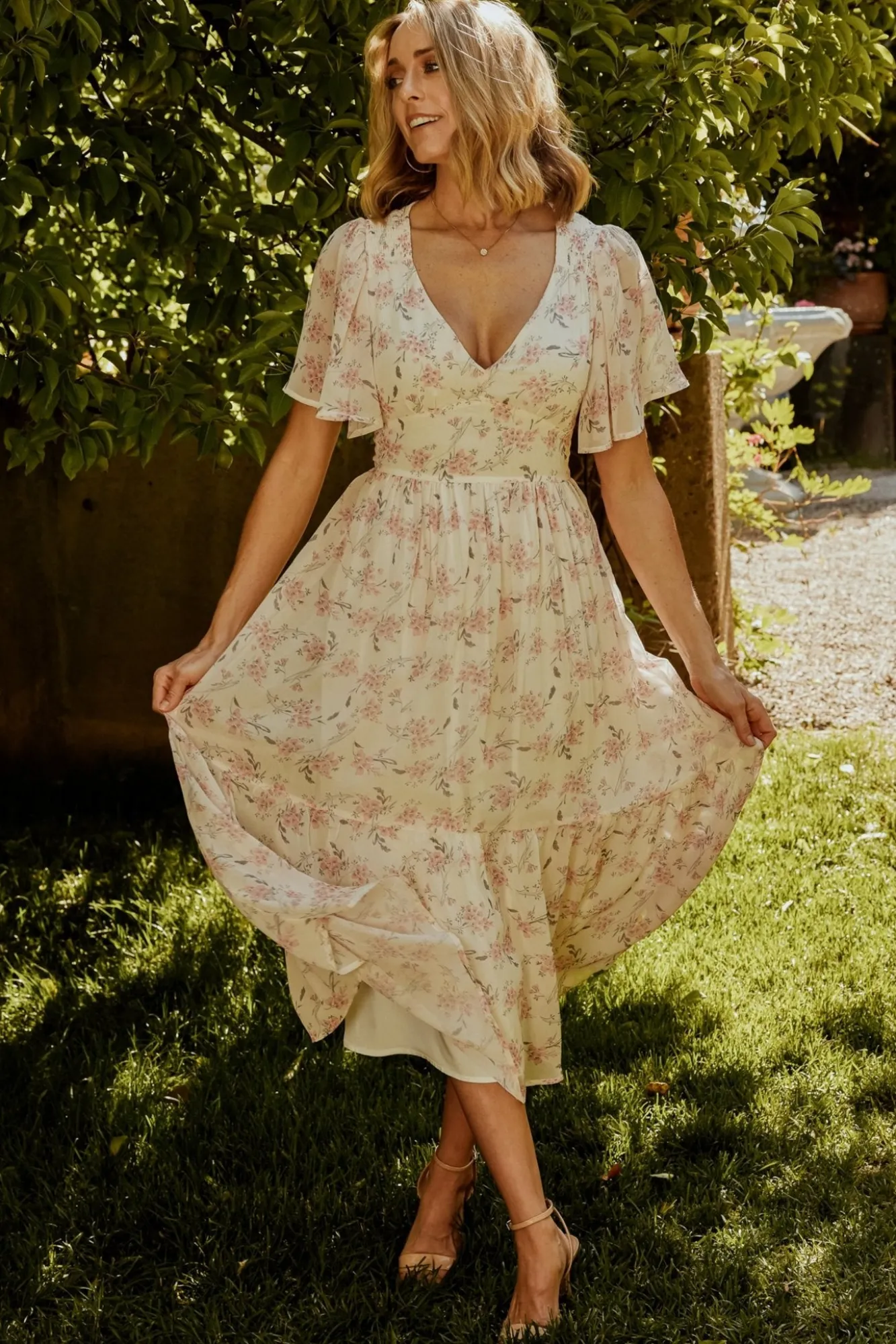 Baltic Born Iris Midi Dress | Blush Floral
