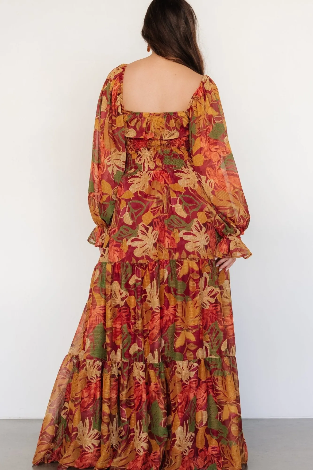 Baltic Born Isadora Tiered Dress | Rust Multi Floral