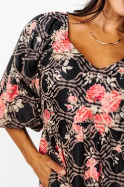Baltic Born Ivanna Dress | Black + Pink