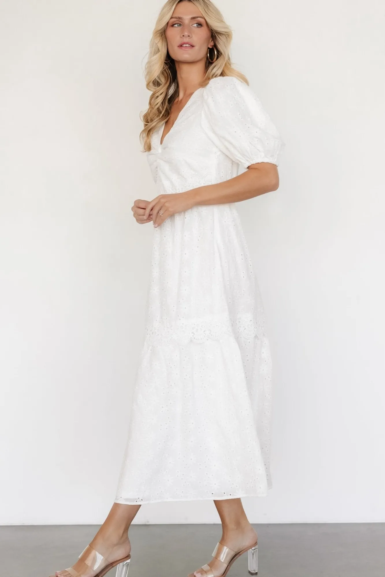 Baltic Born Jackie Eyelet Maxi Dress | Off White