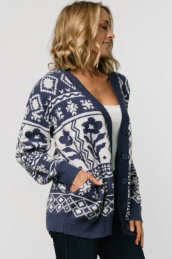 Baltic Born Jackson Oversized Cardigan | Slate Print