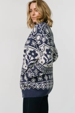 Baltic Born Jackson Oversized Cardigan | Slate Print