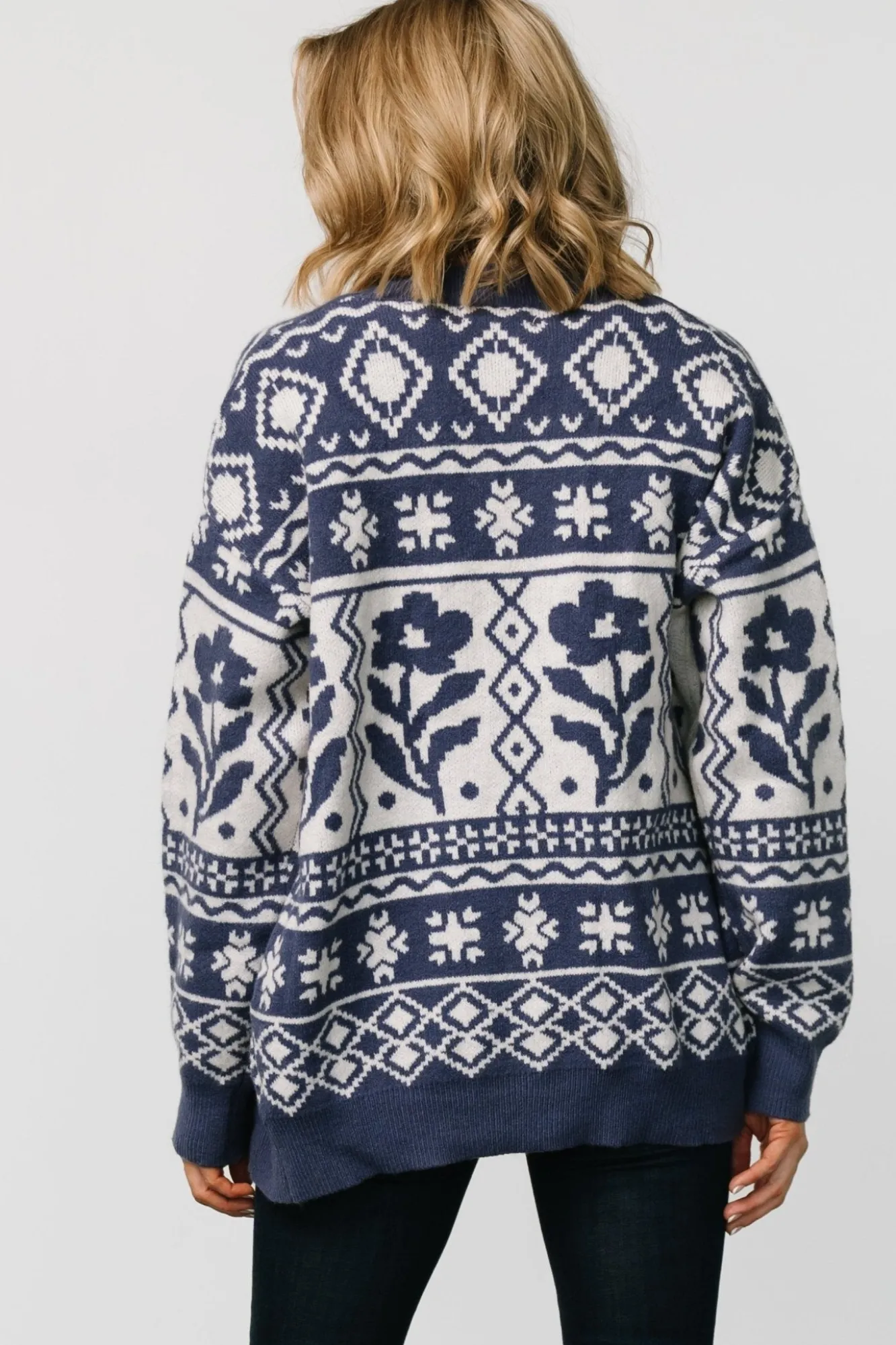 Baltic Born Jackson Oversized Cardigan | Slate Print