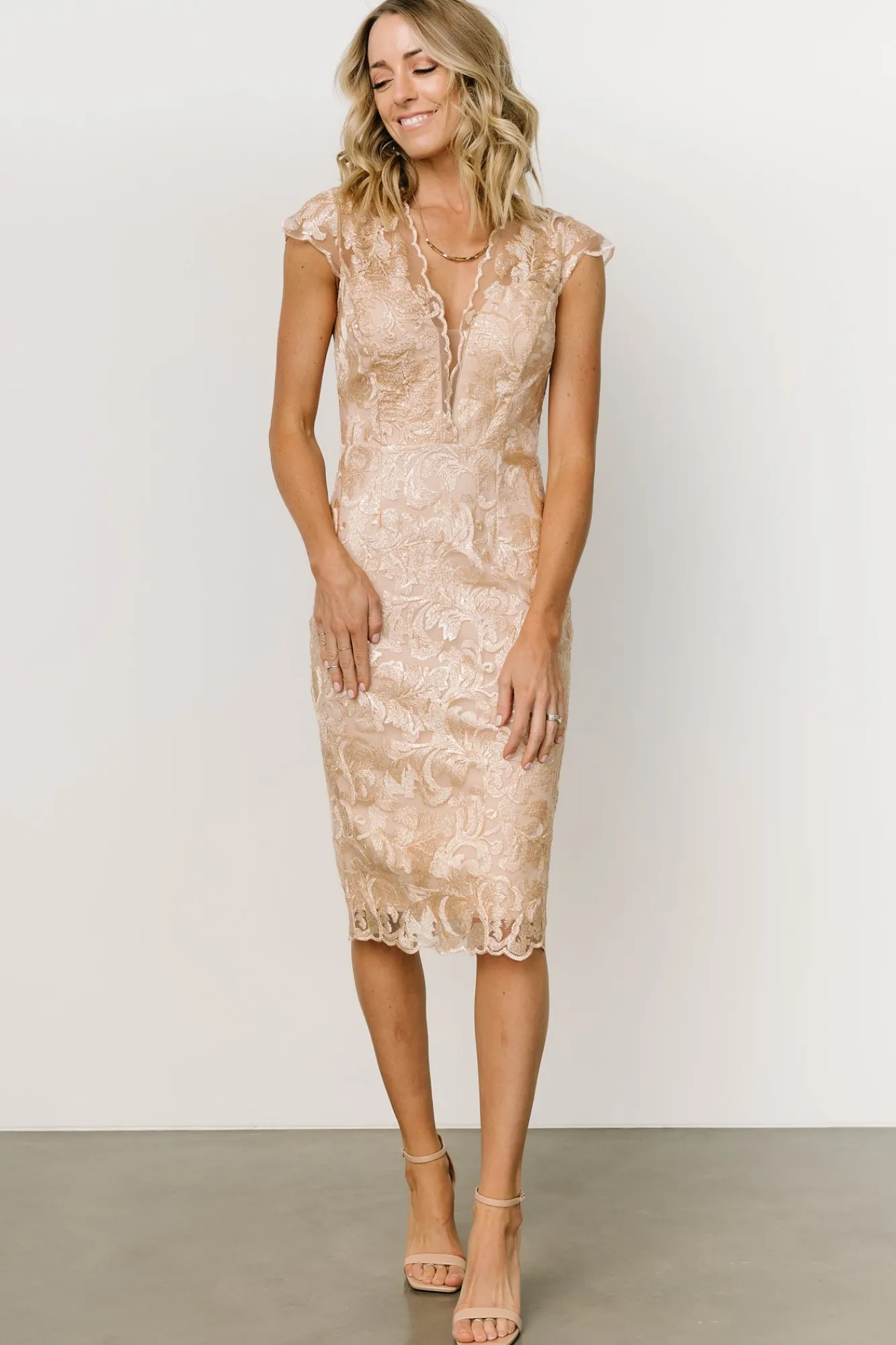 Baltic Born Jacqueline Embossed Midi Dress |