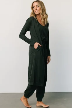 Baltic Born Janae Jumpsuit + Cardigan Set | Dark Green