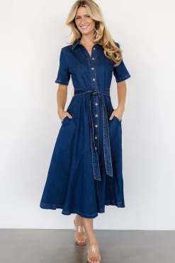 Baltic Born Janelle Midi Dress | Denim Blue