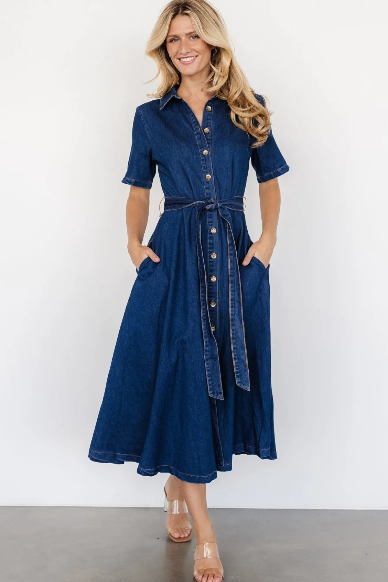 Baltic Born Janelle Midi Dress | Denim Blue