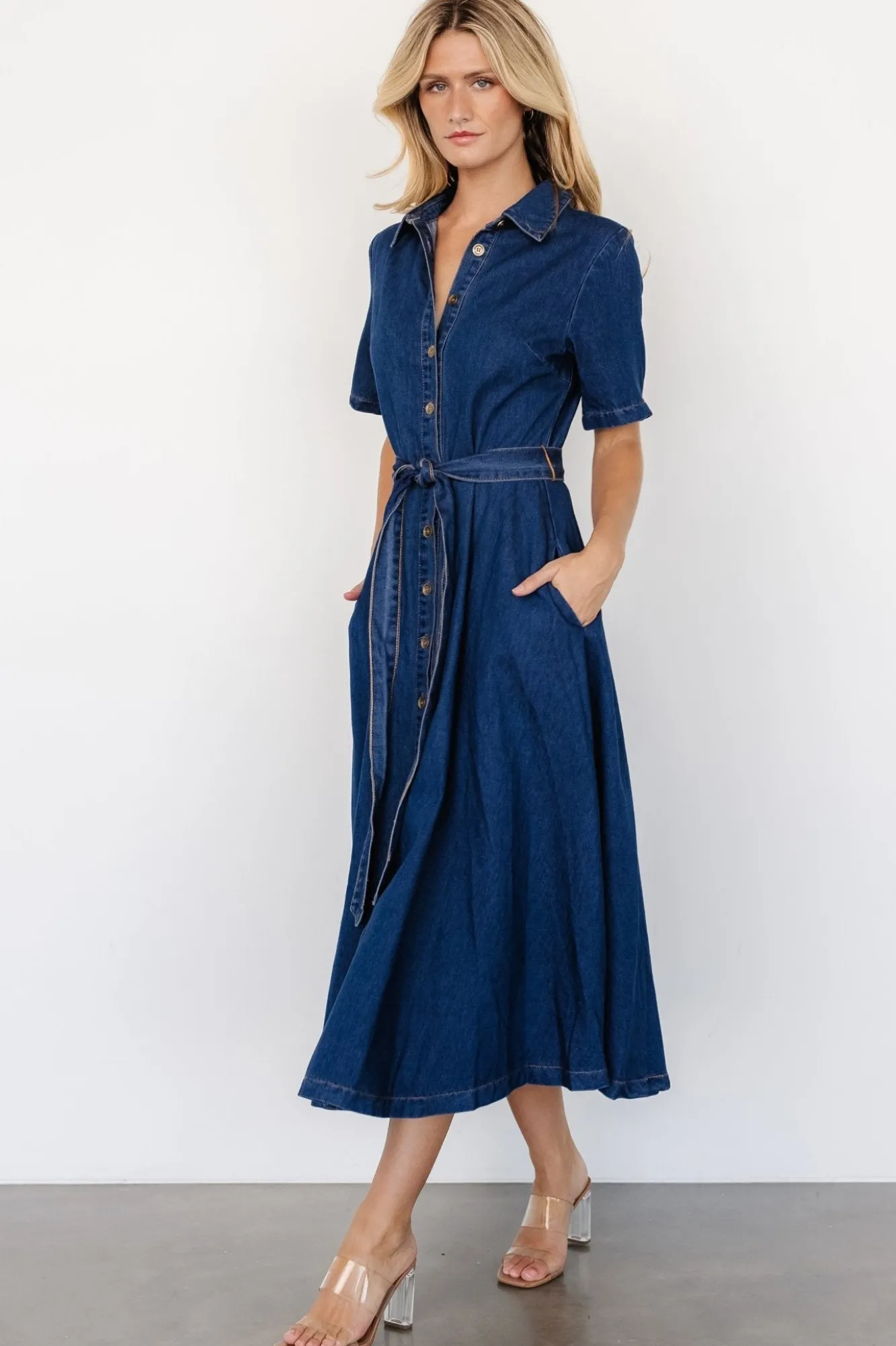 Baltic Born Janelle Midi Dress | Denim Blue