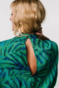 Baltic Born Janessa Midi Dress | Green + Blue Print