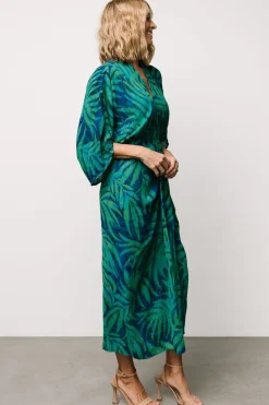 Baltic Born Janessa Midi Dress | Green + Blue Print