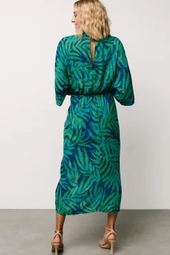 Baltic Born Janessa Midi Dress | Green + Blue Print
