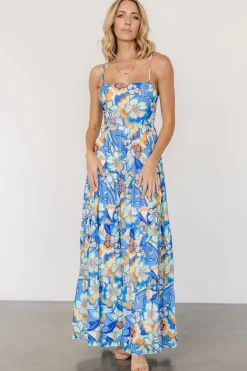 Baltic Born Jannica Tie Back Maxi Dress | Blue Multi