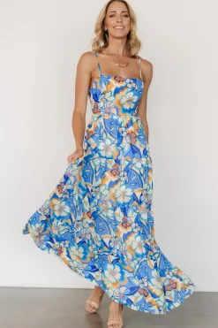 Baltic Born Jannica Tie Back Maxi Dress | Blue Multi