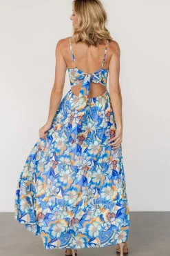 Baltic Born Jannica Tie Back Maxi Dress | Blue Multi