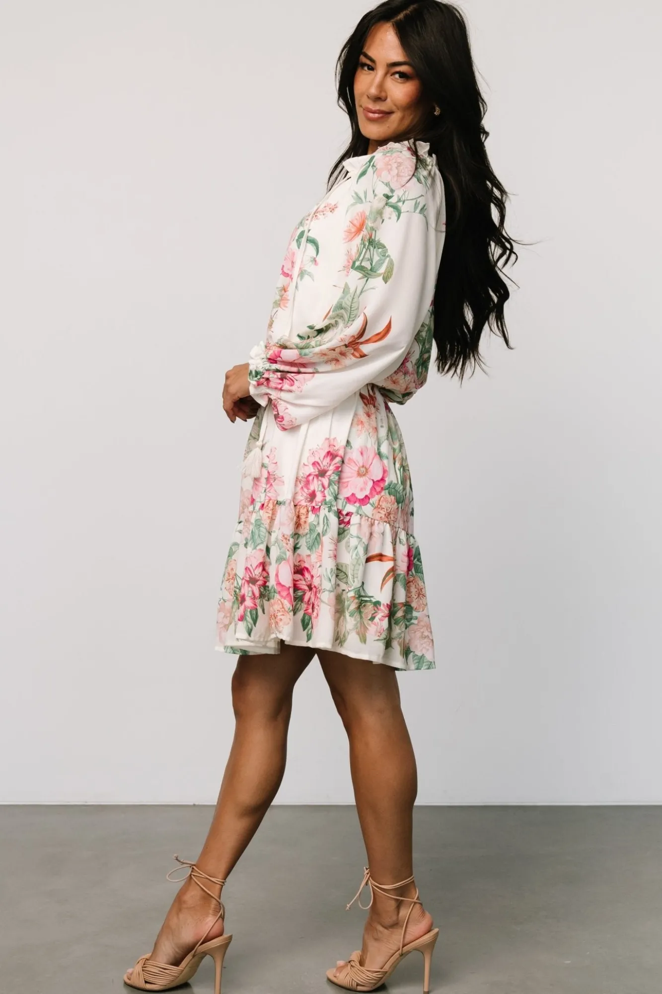 Baltic Born Jenny Short Dress | Off White Floral