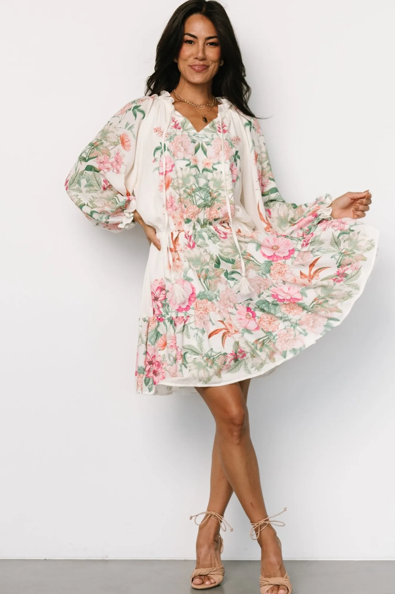 Baltic Born Jenny Short Dress | Off White Floral