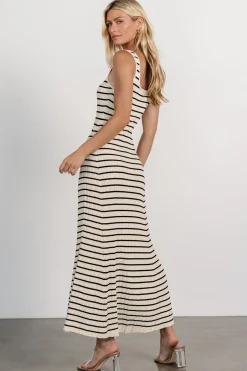 Baltic Born Jesse Ribbed Tank Maxi Dress | Ivory + Black
