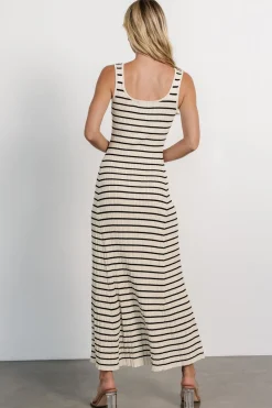 Baltic Born Jesse Ribbed Tank Maxi Dress | Ivory + Black