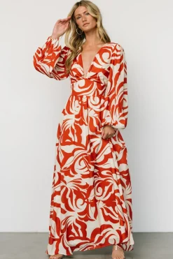 Baltic Born Jessica Maxi Dress | Cream + Rust