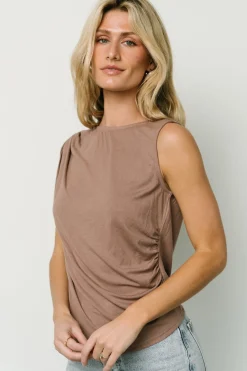 Baltic Born Jia Ruched Tank Top | Light Mocha
