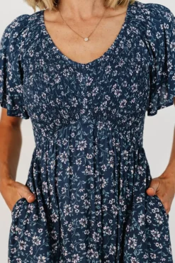 Baltic Born Joanie Smocked Dress | Blue Floral