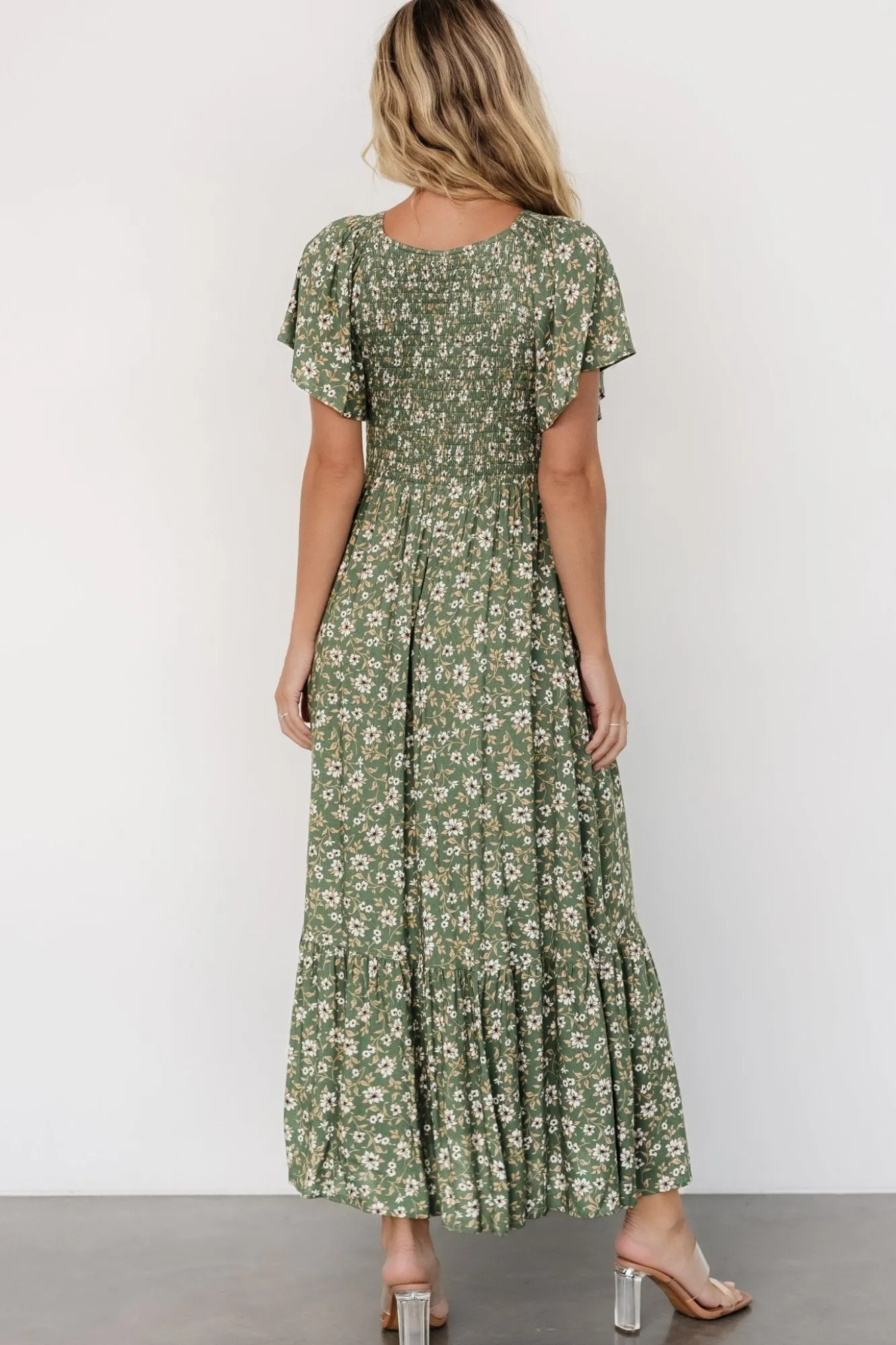 Baltic Born Joanie Smocked Dress | Green Floral