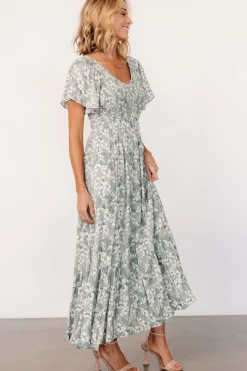 Baltic Born Joanie Smocked Dress | Sage + Off White Floral