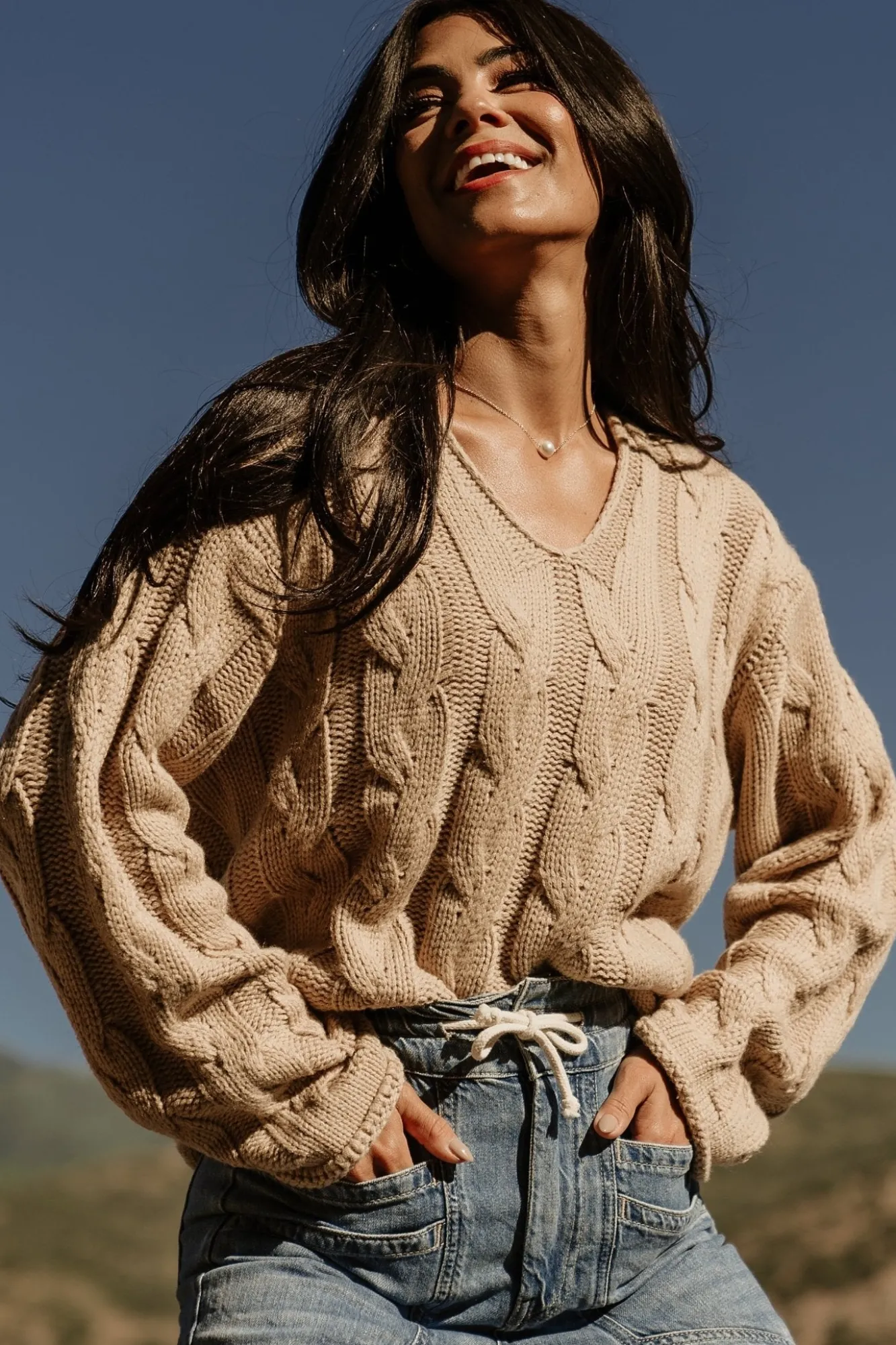 Baltic Born Jordan Cable Knit Sweater |
