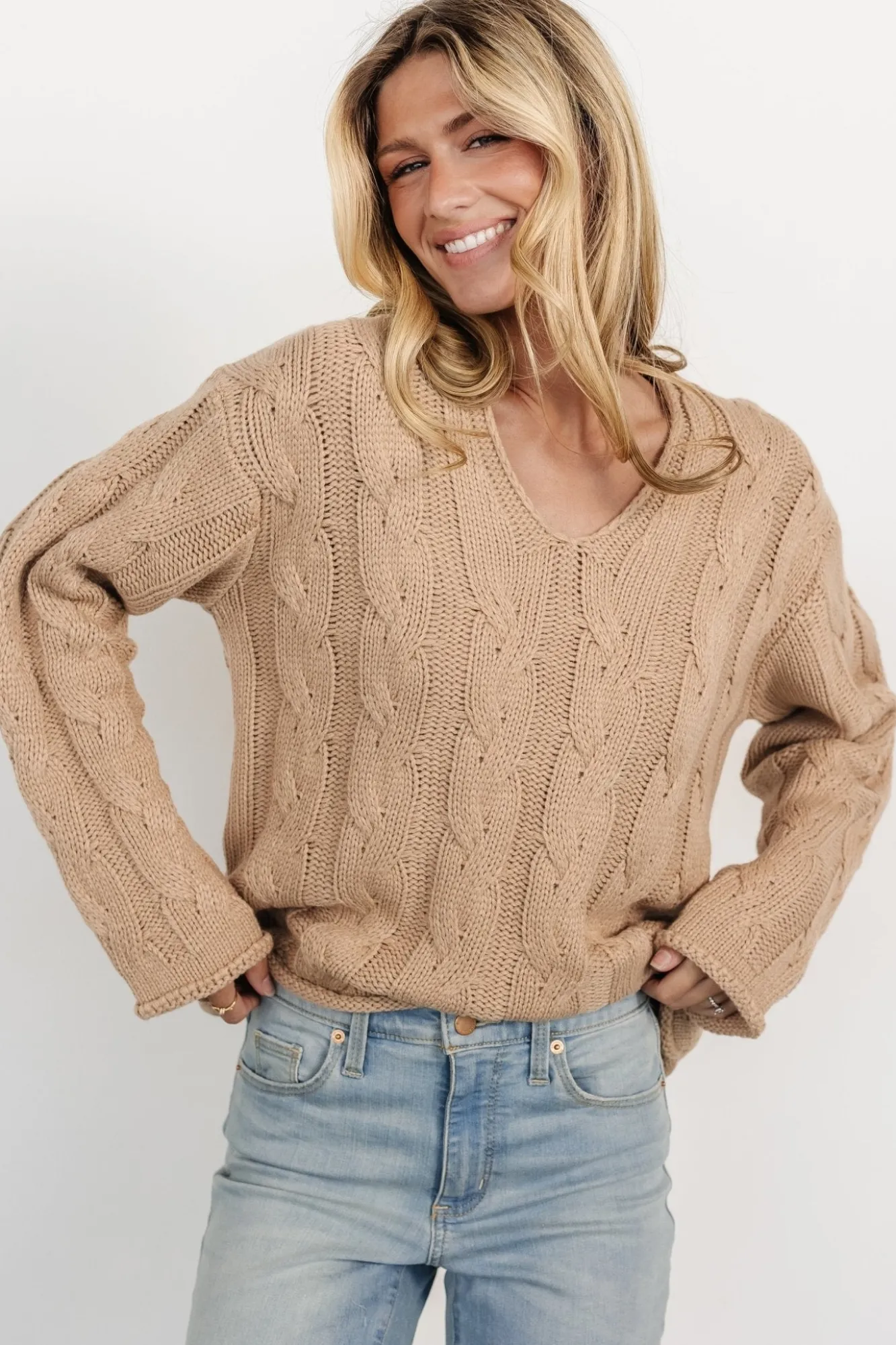 Baltic Born Jordan Cable Knit Sweater |
