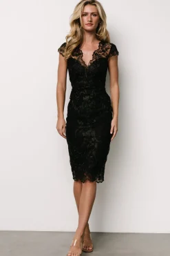 Baltic Born Jordana Embroidered Midi Dress |