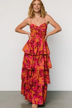 Baltic Born Joree Tiered Maxi Dress | Ginger + Fuschia Multi