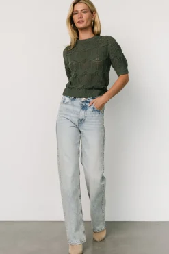 Baltic Born Josella Knit Top | Winter Green