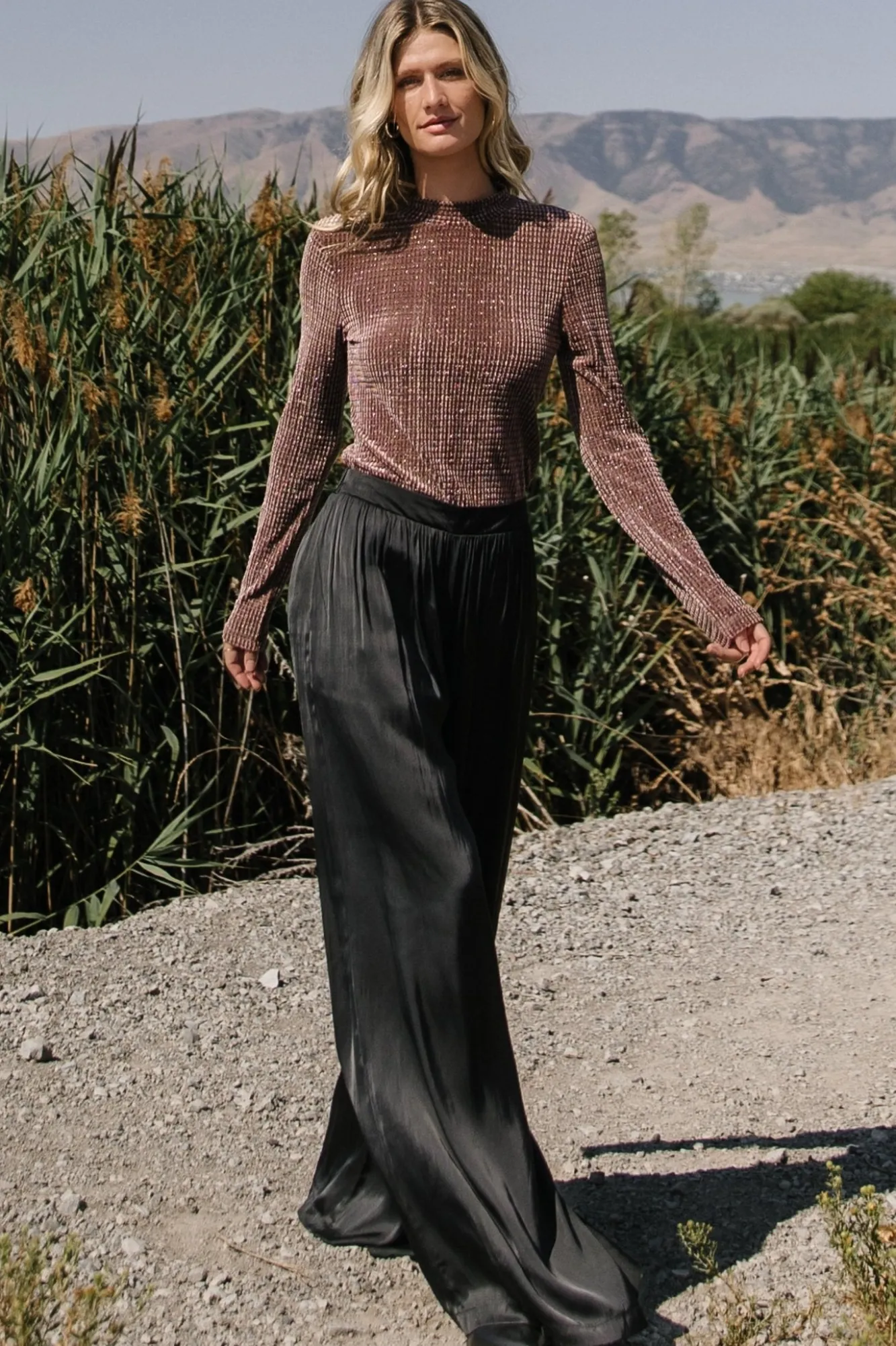 Baltic Born Joss Velvet Top | Dusty Clove
