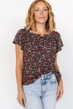 Baltic Born Jude Boho Top | Black + Red