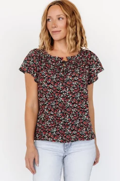 Baltic Born Jude Boho Top | Black + Red