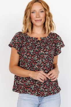 Baltic Born Jude Boho Top | Black + Red