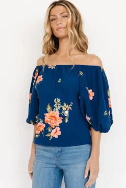 Baltic Born Julia Off Shoulder Top | Blue Multi
