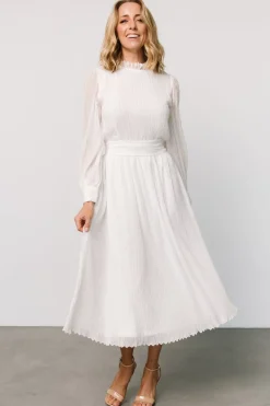 Baltic Born Julie Long Sleeve Dress | Off White