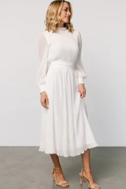 Baltic Born Julie Long Sleeve Dress | Off White