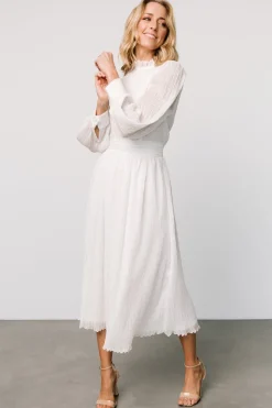 Baltic Born Julie Long Sleeve Dress | Off White