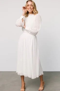 Baltic Born Julie Long Sleeve Dress | Off White