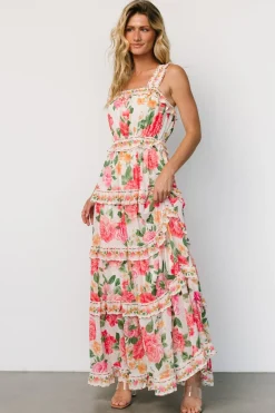 Baltic Born Julieta Tiered Maxi Dress | Off White Floral