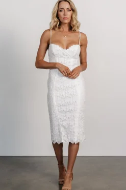 Baltic Born Juliette Bodycon Midi Dress | Off White