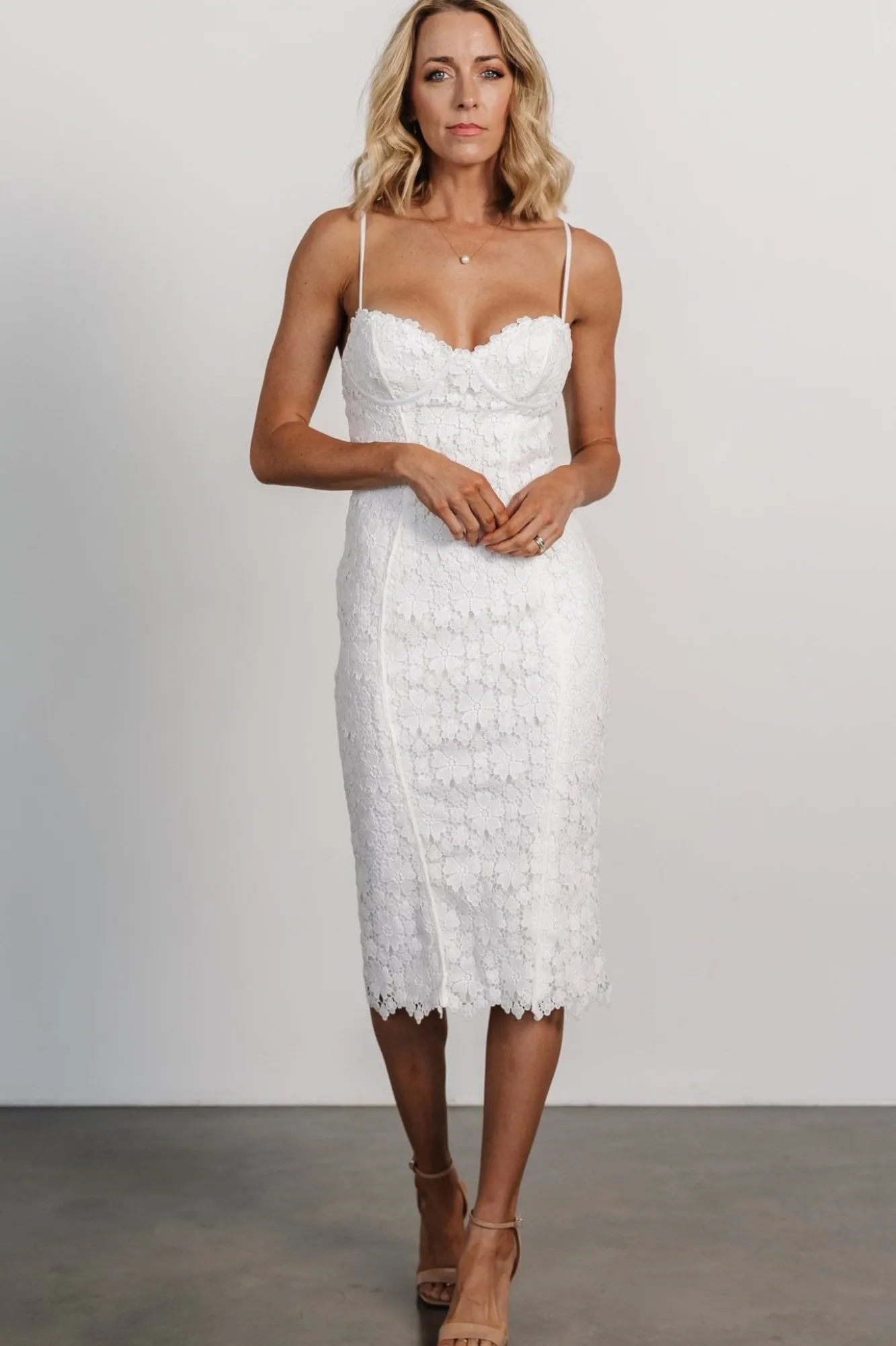 Baltic Born Juliette Bodycon Midi Dress | Off White