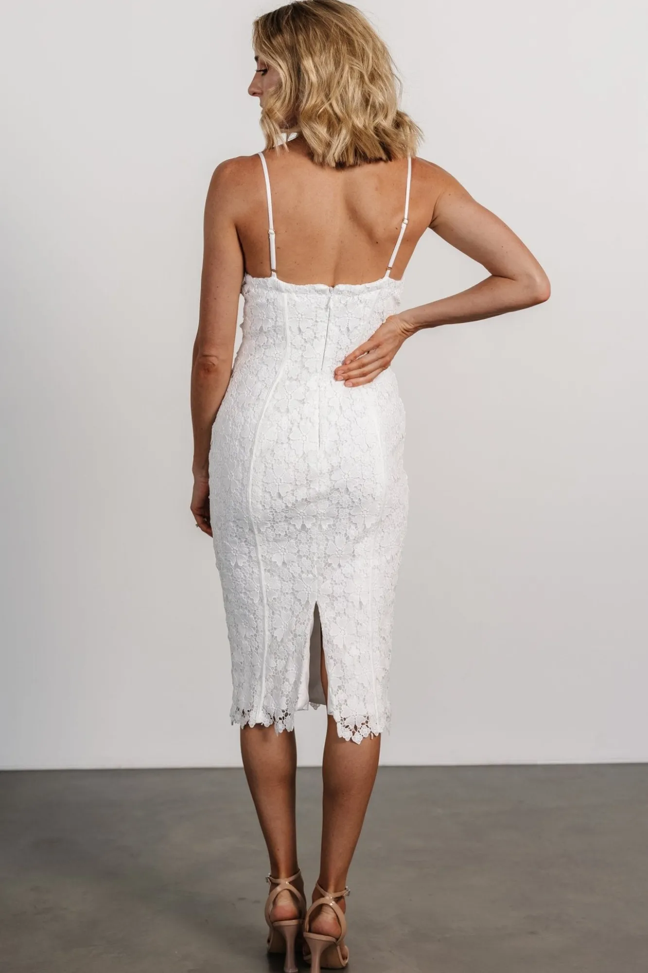 Baltic Born Juliette Bodycon Midi Dress | Off White