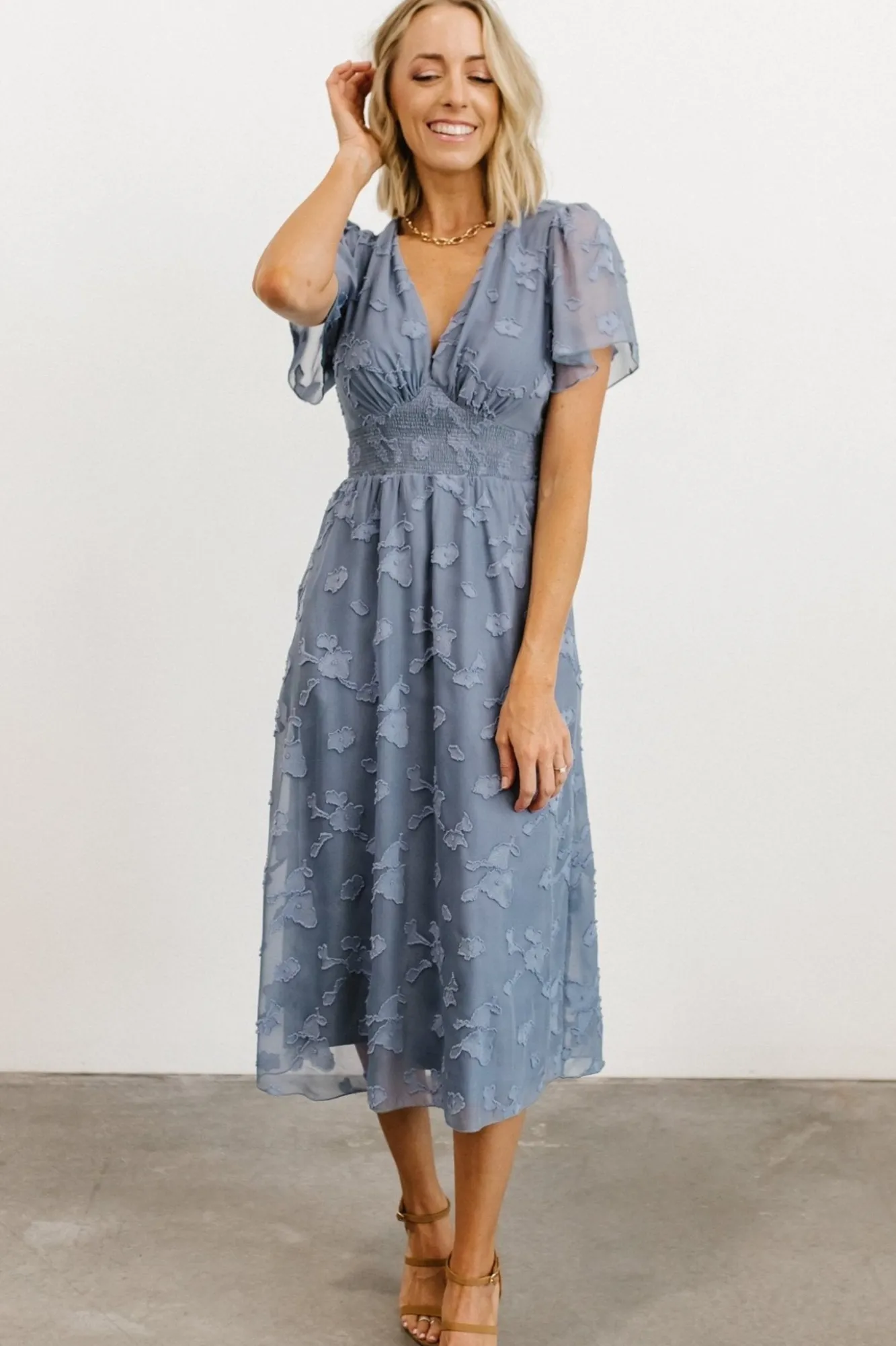 Baltic Born June Smocked Midi Dress |