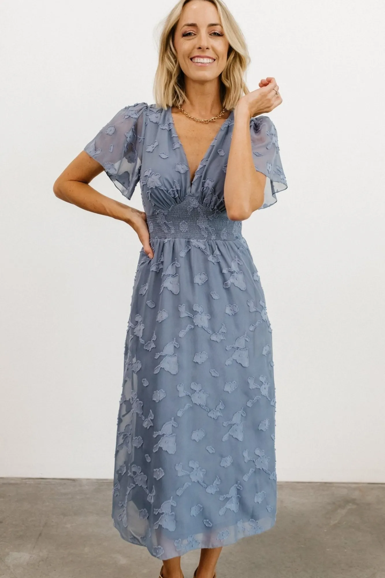 Baltic Born June Smocked Midi Dress |